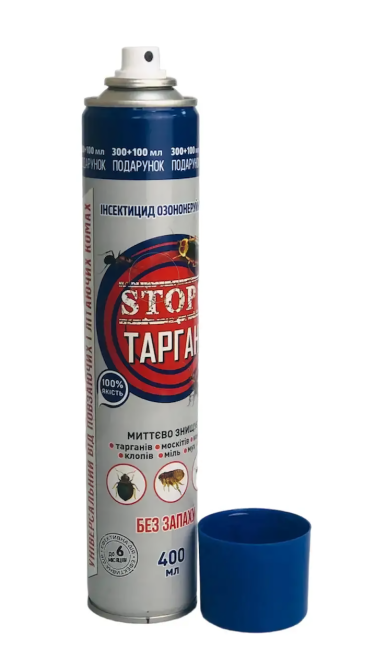 Аерозоль дихлофос Стоп Тарган для всіх видів комах (без запаху) 400 мл Вінниця - фото 1