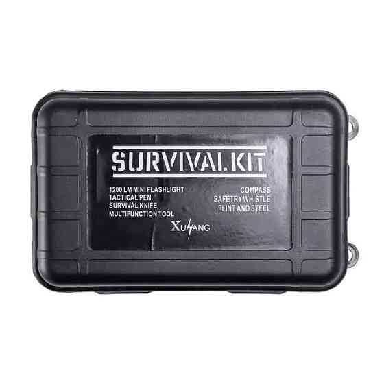Туристичний набір для виживання в пластиковому чохлі 18х11х5 см похідний набір інструментів для кемпінгу Lugi HP-D-1 Київ