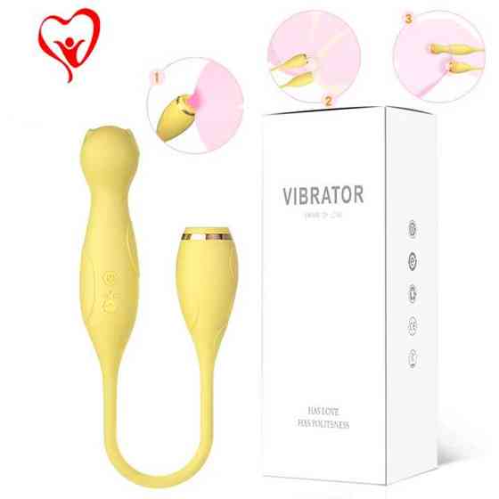 Двусторонний гибкий многофункциональный вибратор LILO 3в1 - Желтый - Вибраторы Винница