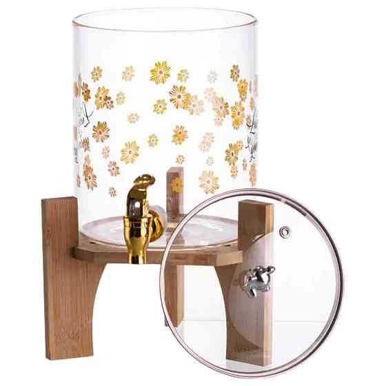 Лимонадниця з краном на дерев'яній підставці 3.6 л Київ