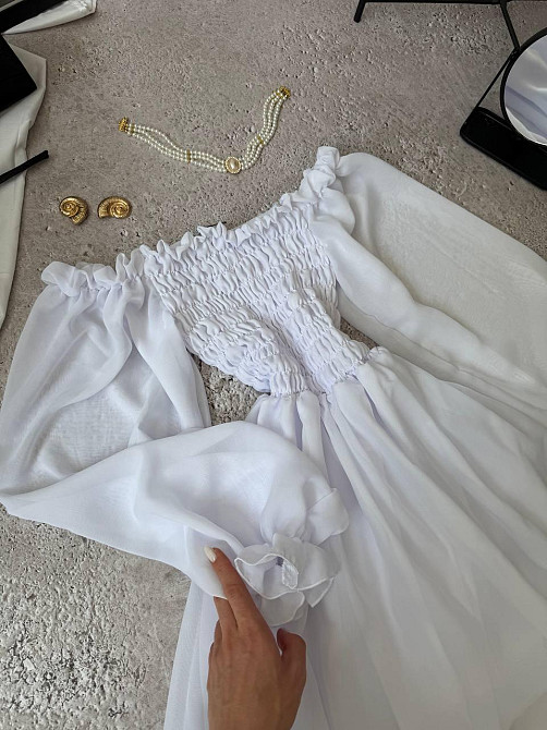 Женское длинное романтичное платье креп шифон Одесса - изображение 4