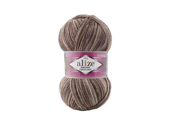 Пряжа Superwash Comfort арт.7678 5шт/уп меланж 25% полиамид 75% шерсть 100г 420м ТМ ALIZE Киев