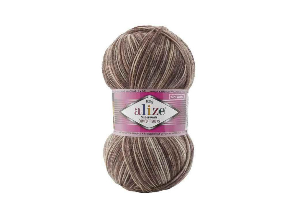 Пряжа Superwash Comfort арт.7678 5шт/уп меланж 25% полиамид 75% шерсть 100г 420м ТМ ALIZE Киев - изображение 1