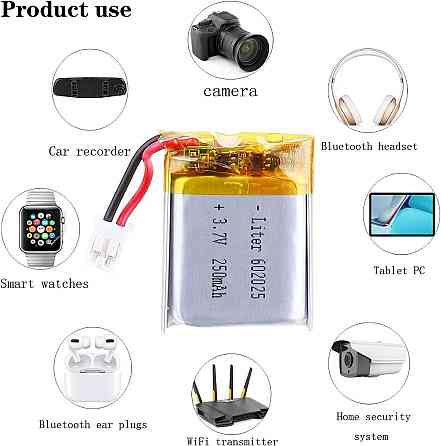 Аккумулятор 602025 3.7В 250мАч для GPS и моделей RC Киев