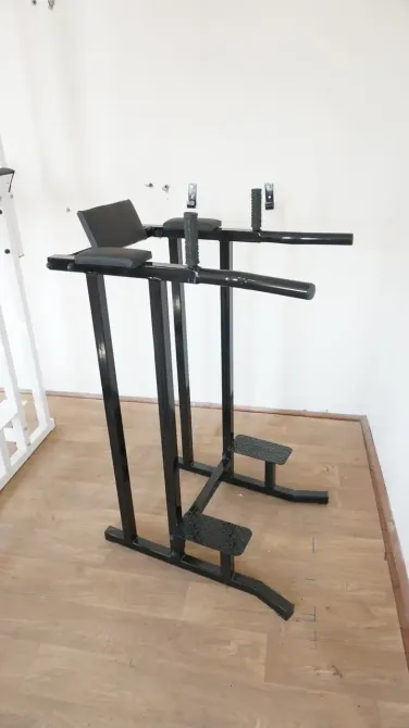 Брусья стационарные + пресс 2 в 1 с упорами для ног 40х40 мм Спортивные стенки и турники для дома разборная Киев - изображение 1