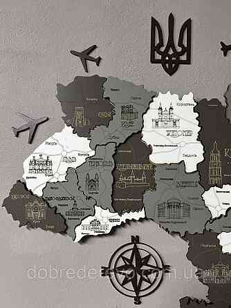 Многослойная карта Украины 150х100 
