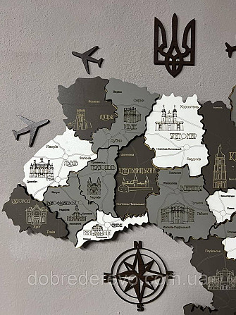 Многослойная карта Украины 150х100 