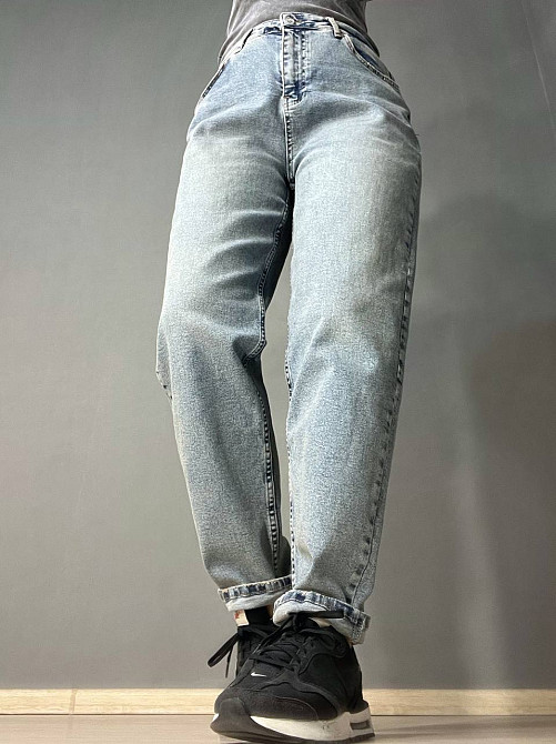 Джинси жіночі SESSANTA 16483 МОМ jeans relax стрейчеві комфорт великі розміри блакитні, блакитний, З4, 34, 92 см, 122 см Київ - фото 11