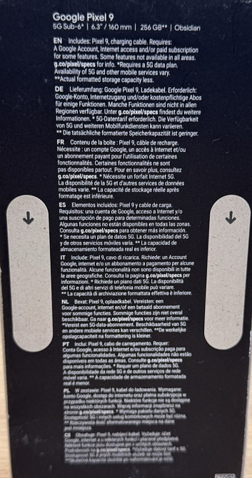 Телефон Google Pixel 9 256Gb. Obsidian 720. Київ - фото 1