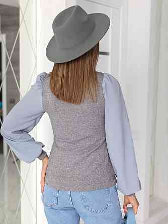 Жіноча елегантна кофта гольф в рубчик "Dazy"| Батал Сірий, 54-56 Київ