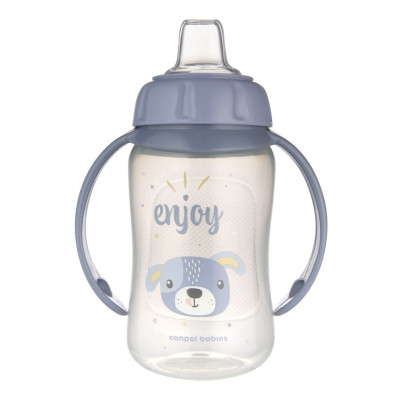 Поильник-непроливайка Canpol babies Cute Animals тренувальна з силіконовим носиком 320 мл, синя (56/512_blu2) Винница - изображение 2