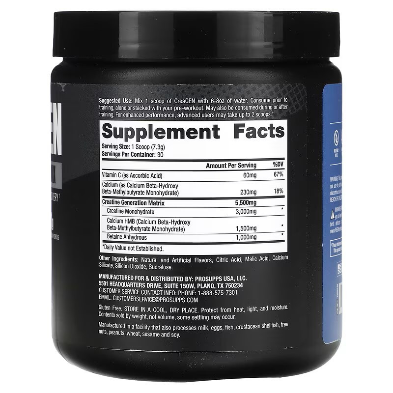 Креатин Pro Supps Creagen Creatine Matrix 219 g (Blue Razz) Луцьк - фото 2