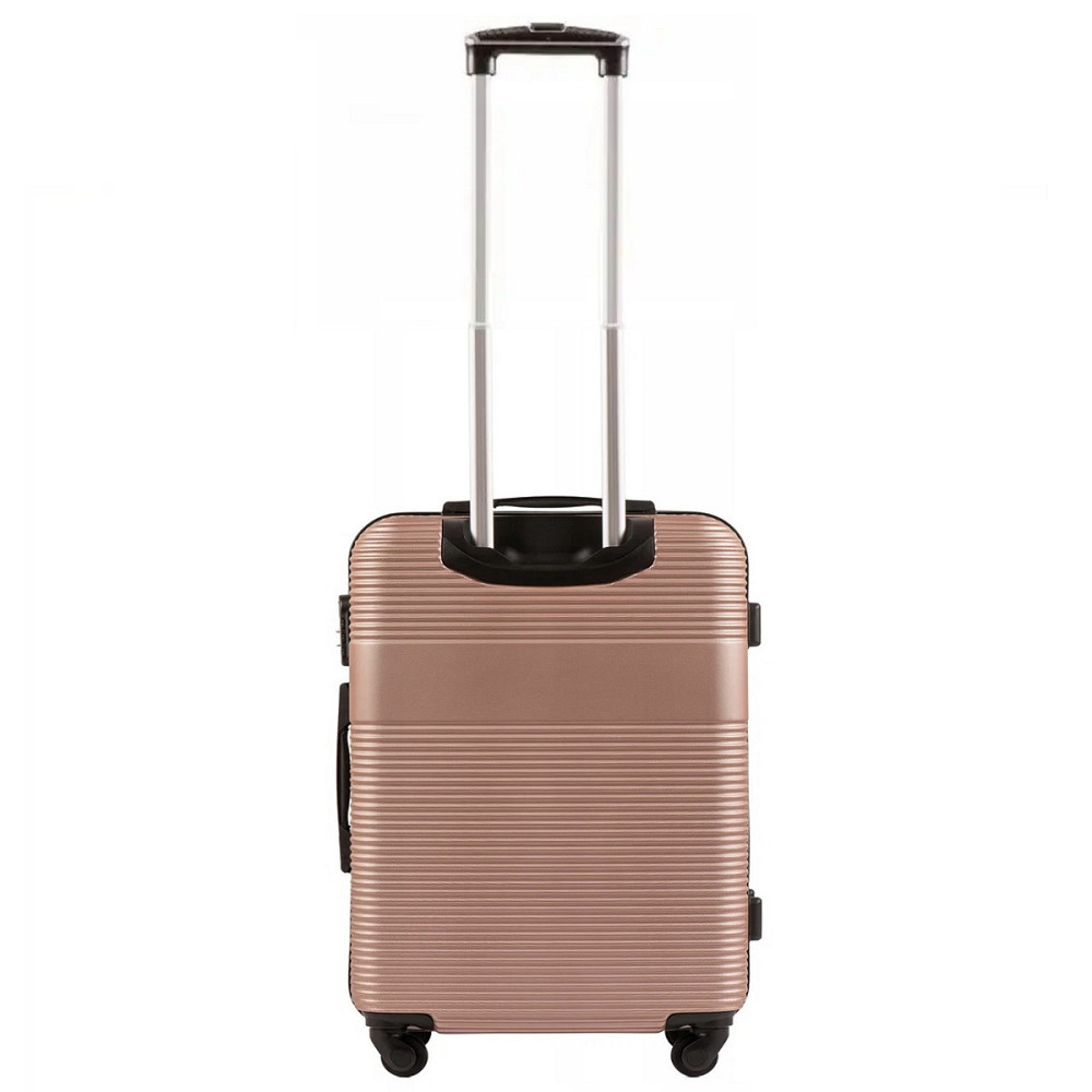 Валіза пластикова WINGS 5398 мала 55 см золотисто-рожева Київ - фото 3