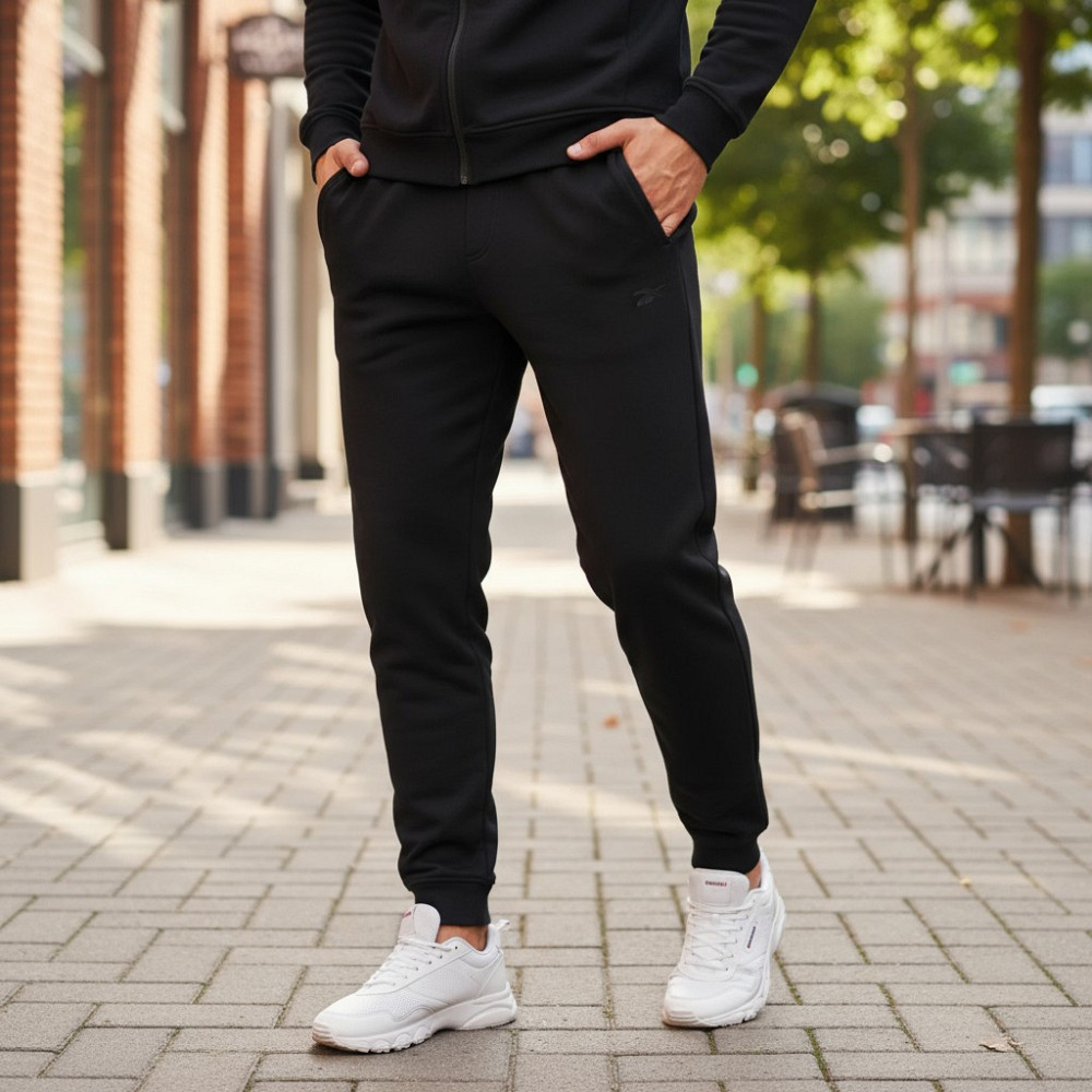 Спортивные штаны мужские трехнитка Черный 2XL Харьков - изображение 1