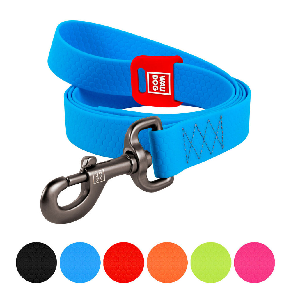 Водостойкий поводок для воды WAUDOG Waterproof, S, Ш 15 мм, Д 500 cм, голубой Киев - изображение 1