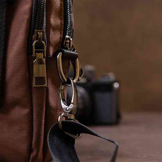 Сумка на пояс нейлон Vintage 20648 Коричнева Київ