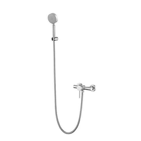 Змішувач для душу Lidz Aria 09O-SES з душовим гарнітуром LD049AR43361, сатин Київ