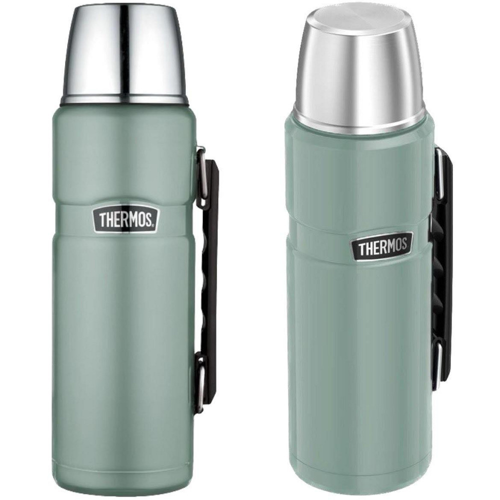Термос 1.2 літра з ручкою для напоїв Thermos "Stainless King" Green (170025) Нержавіюча сталь Нововолинськ - фото 1