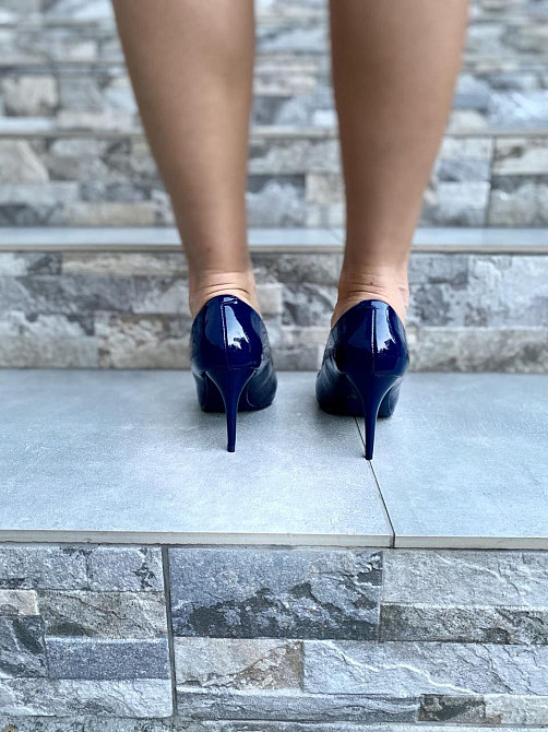 Comer Туфлі жіночі COMER темно-сині еко-лак каблук 8.5 см ( ) 37р.38р.40р. Коломия - фото 4