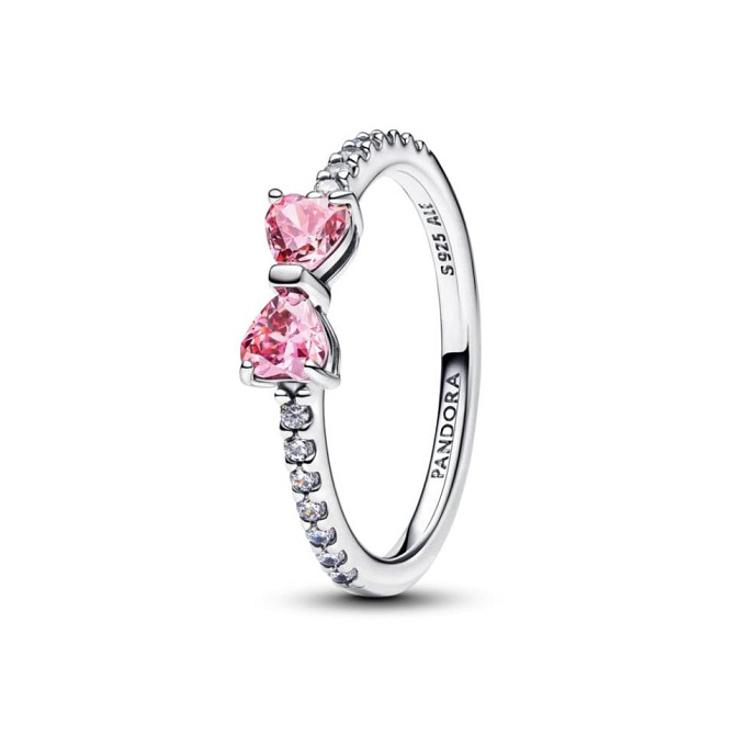 Срібна каблучка Pandora Рожевий бант 193510C01 52 Київ - фото 1