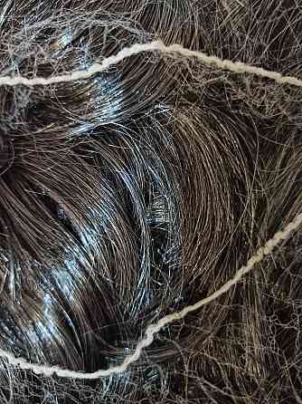 Перука на Хелловін чорне волосся з сивими пасмами оne size Київ