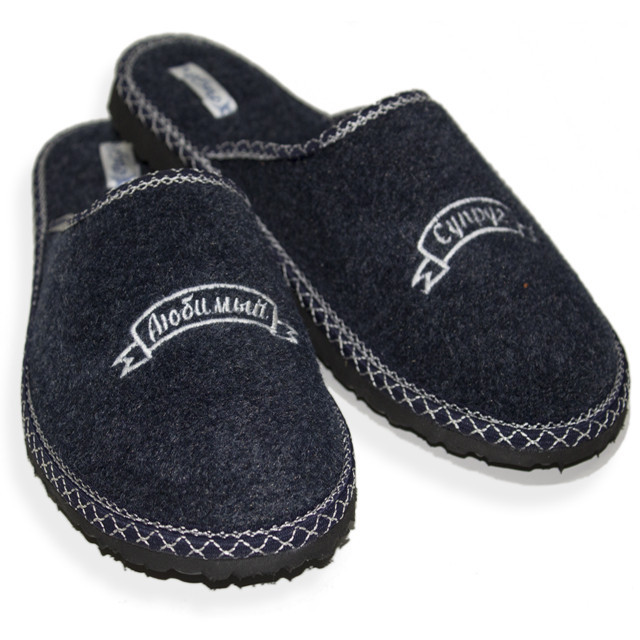 Тапочки "Найкращий чоловік" чоловічі кімнатні капці "Закоханий Чоловік" Одеса - фото 4