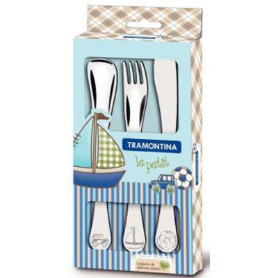 Набор столовых приборов Tramontina Baby Le Petit Блакитний 3 предмети (66973/000) Винница - изображение 6