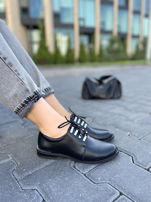 MILLI GOLD Туфлі жіночі MILLI GOLD 385-1605 чорні (весна-осінь, шкіра натуральна) (2691) Коломыя - изображение 9