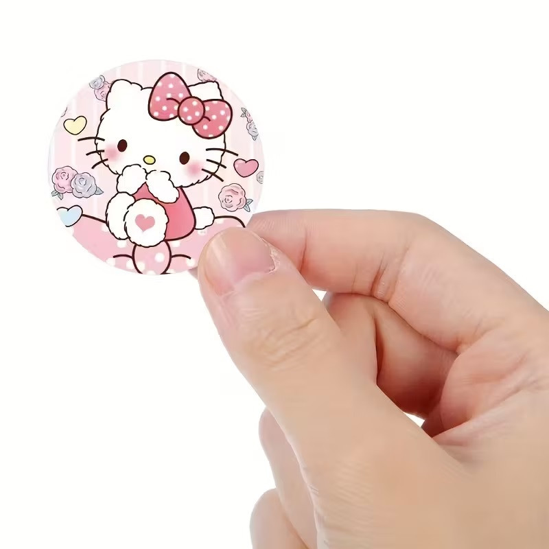 Стикеры Hello Kitty — рулон 500 шт Ø2.5 см, наклейки с котиками Киев - изображение 4