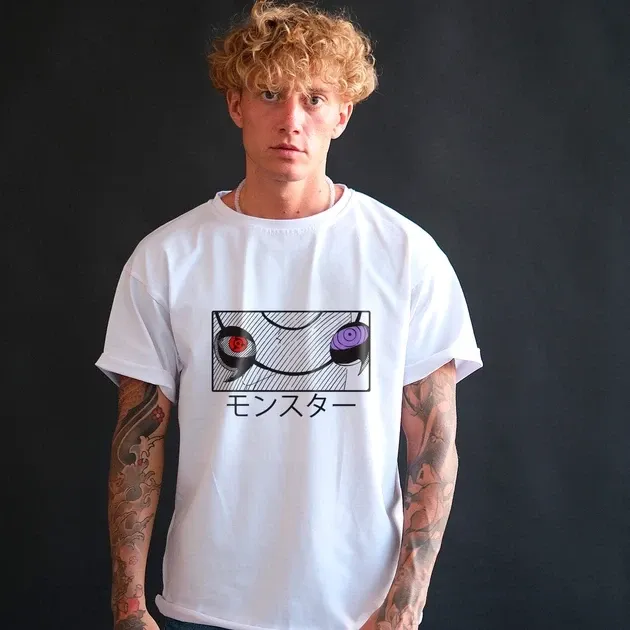 Футболка для подростка мальчика с принтом Наруто Глаза Обіто Размер 160 Anime10020 Днепр - изображение 4