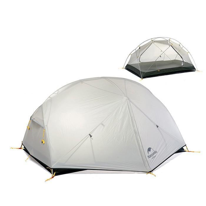 Палатка сверхлегкая двухместная с футпринтом Naturehike Mongar NH17T007-M, 20D, серый Киев - изображение 1