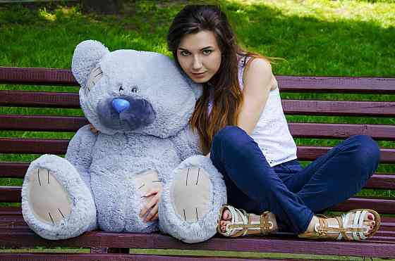 Плюшевий ведмедик М'яка іграшка Потап 90 см Сірий Тернопіль