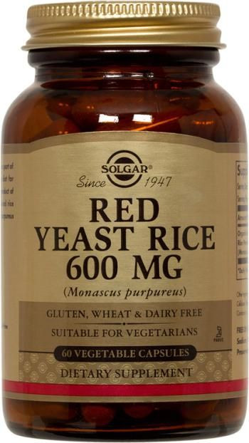 Червоний дріжджовий рис (Red Yeast Rice), Solgar, 600 мг 60 капсул Київ - фото 1