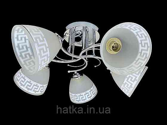 Люстра стельова на 5 плафонів 9506E/5 Хром Київ