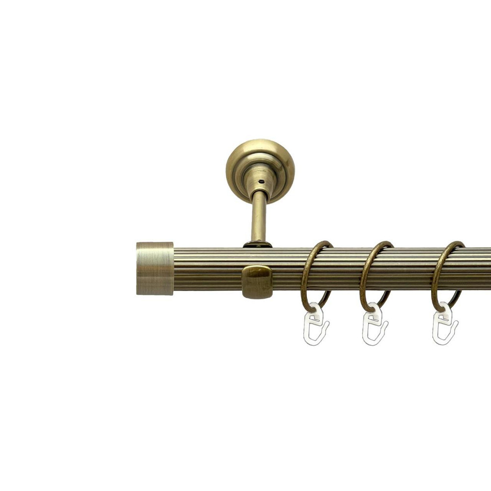 Карниз Orvit Заглушка металевий однорядний відкритий рифлена труба кільце металеве Антик 25 мм 300 см Львов - изображение 1