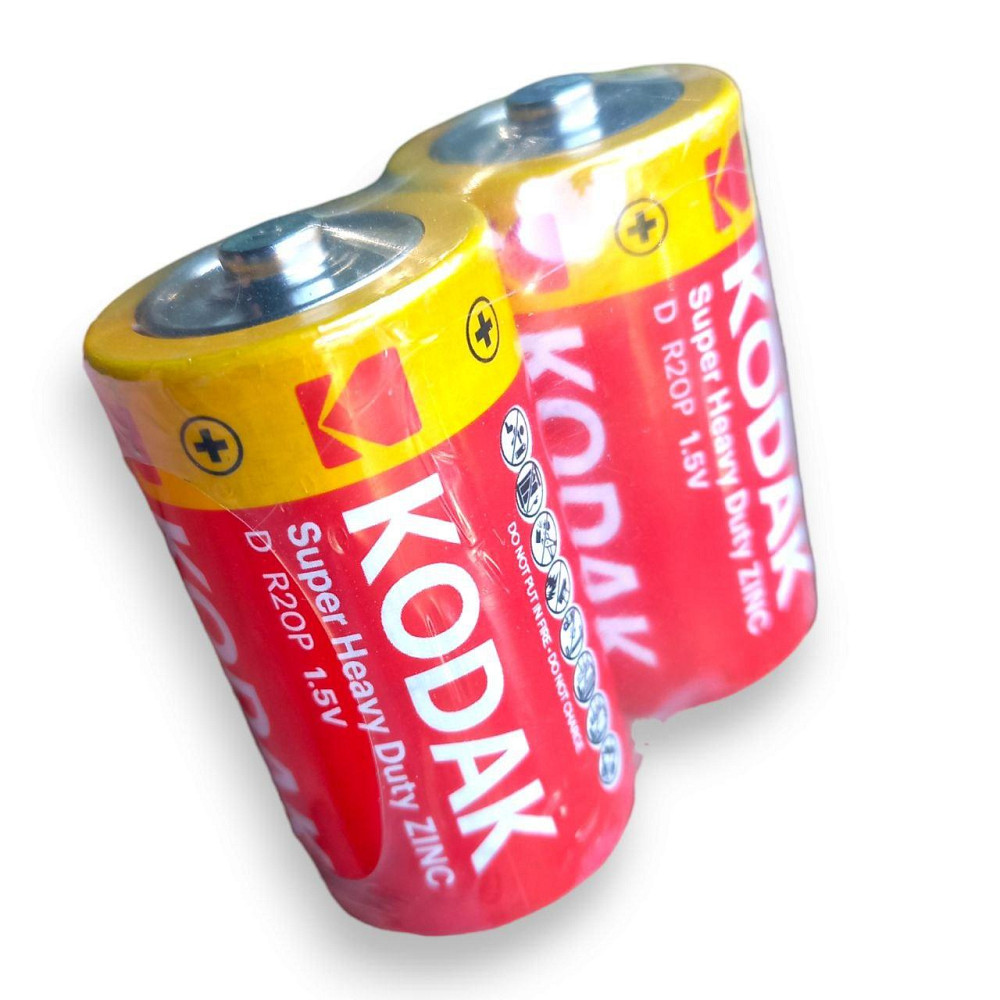 Батарейка KODAK R20 D 1.5V — сольова велика пальчикова батарейка для техніки, 1 штука Харьков - изображение 3