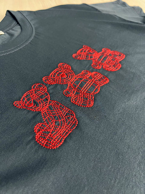 Футболка женская Pepper&mint BX24-68 с вышивкой медвежата графит, графит, L Киев - изображение 2