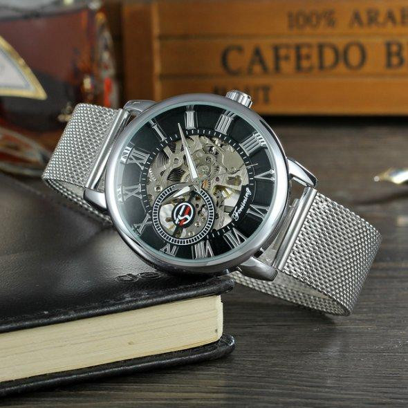 Чоловічий наручний годинник Forsining Aston Silver Вінниця - фото 1