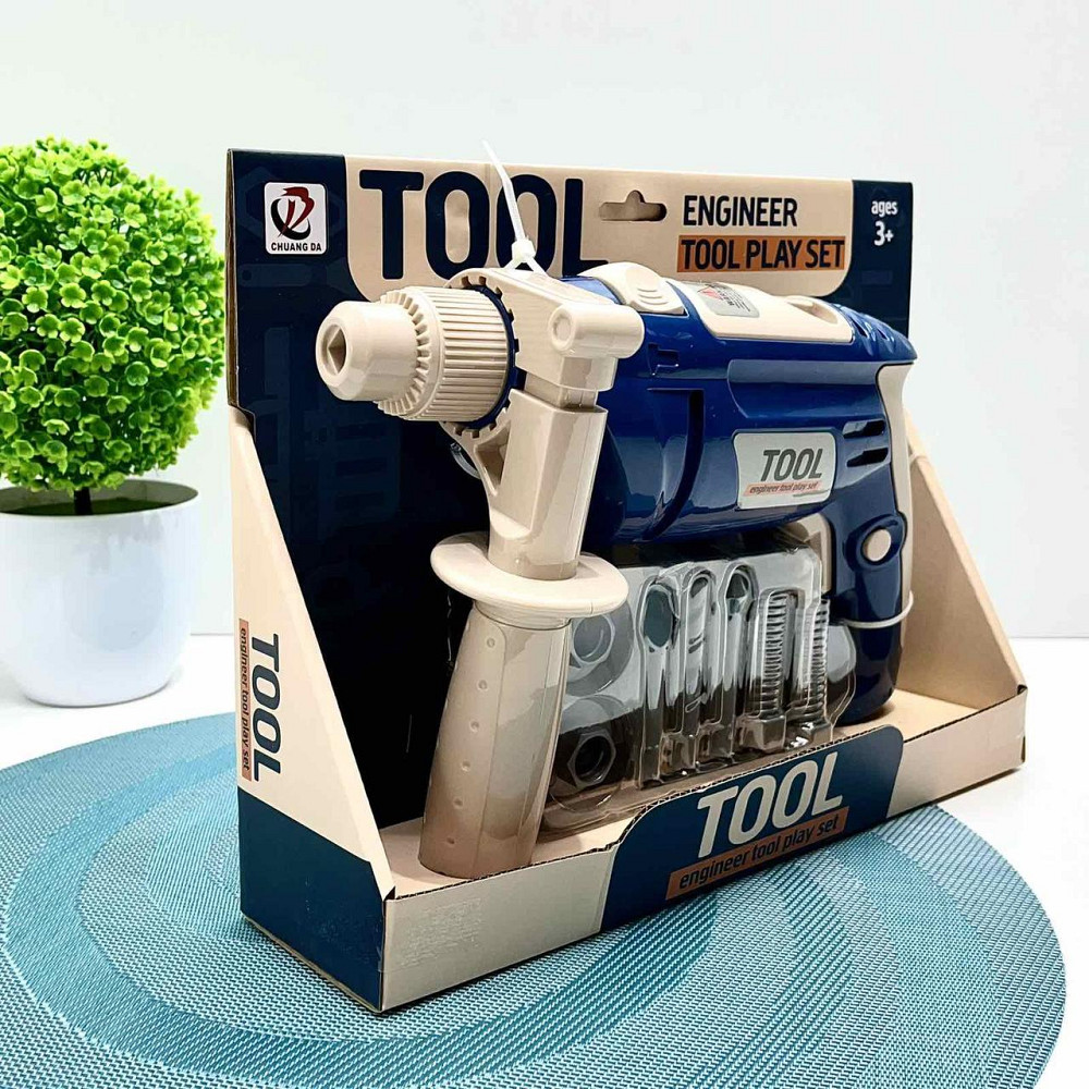 Набір інструментів з перфоратором 29-22-7,5см Синьо-бежевий (6812) Чернігів - фото 10