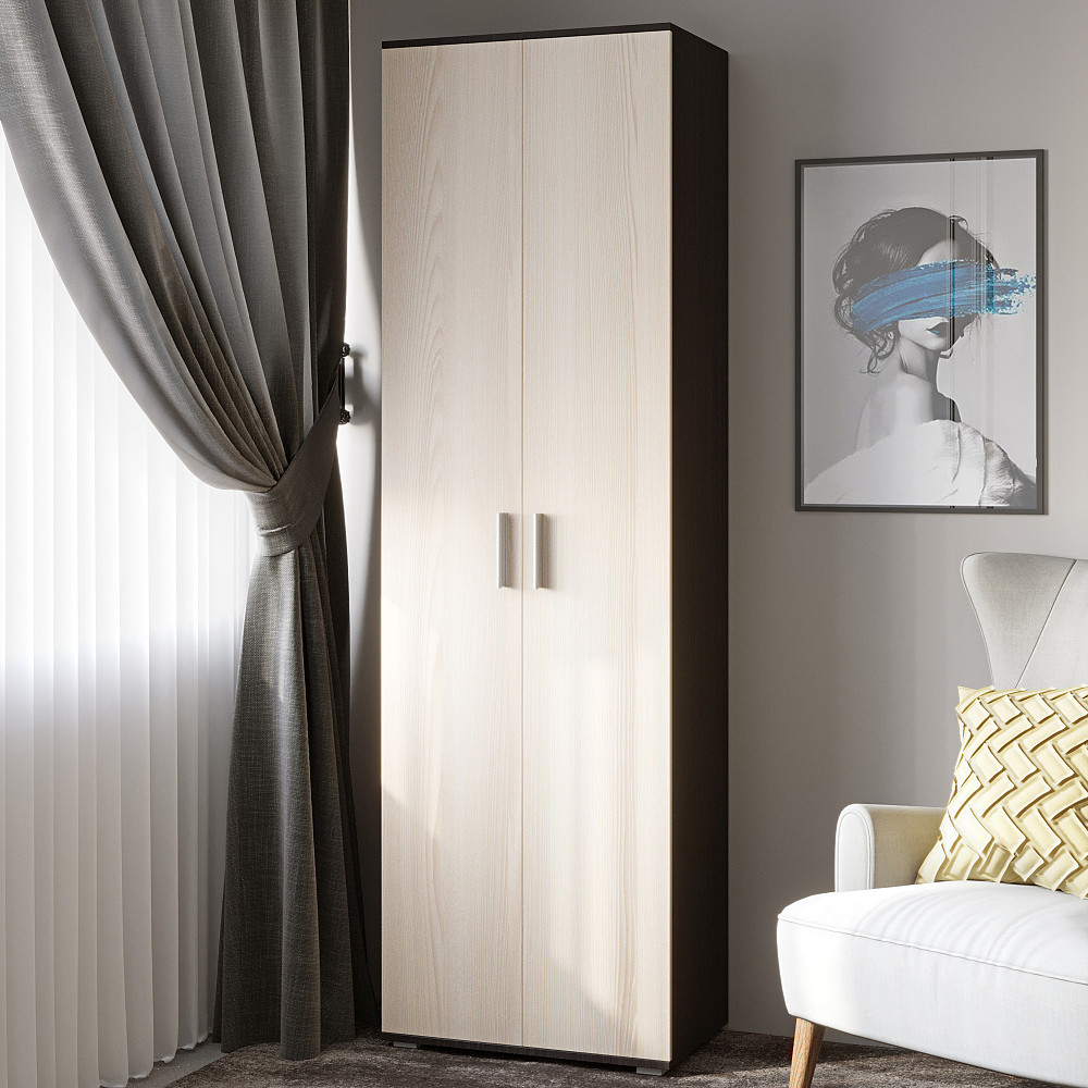 Шкаф распашной Эверест ШП-1 венге + дуб молочный (DTM-2310) Львов - изображение 2