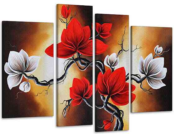 Модульная картина Абстракция Цветы Art-111_4 Киев