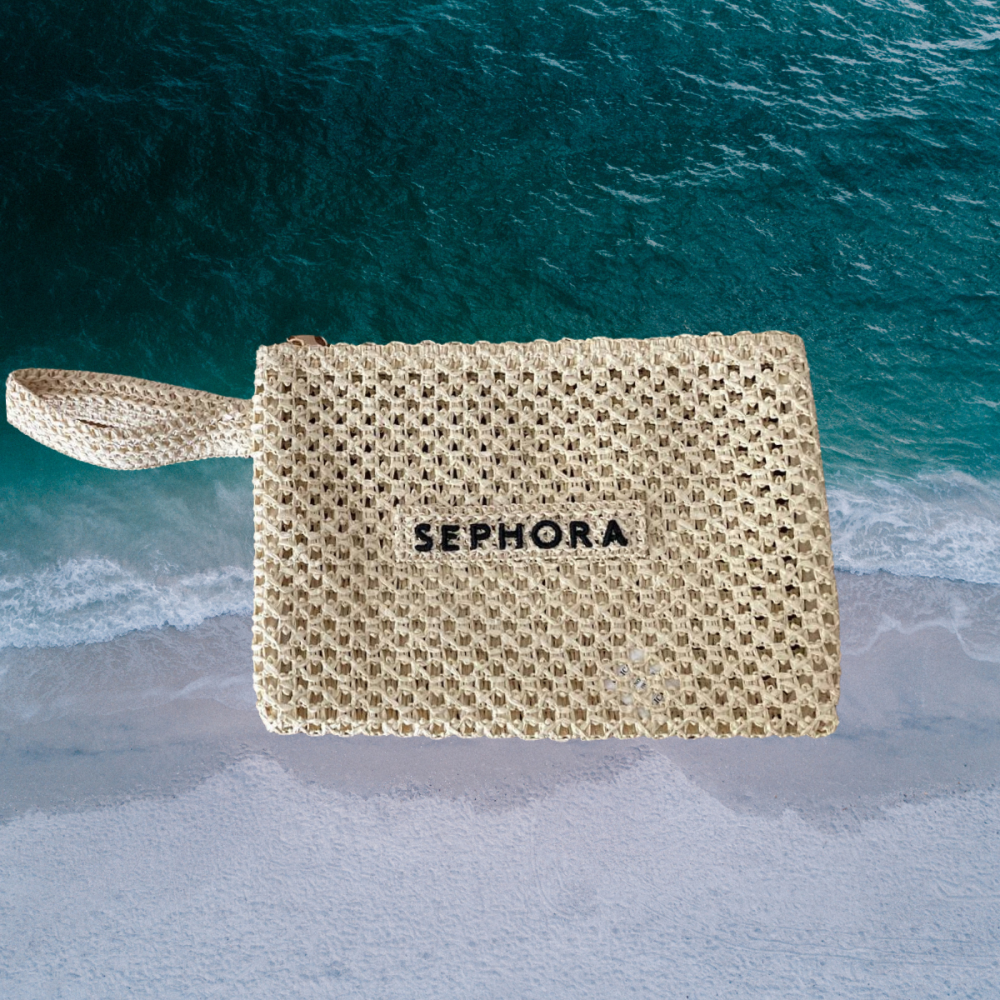 Пляжний органайзер, сітка з блискавкою та ручкою, Sephora бежевий, 20×30см Слов'янськ - фото 3