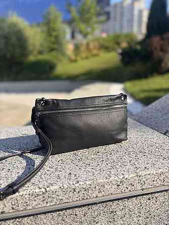 Модна жіноча сумка на плече з натуральної шкіри Vintage 23004 Чорний Київ