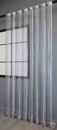 Штори-нитки "Кісея" з люрексом Сірий з білим 300х300см 1 шт (61-050) Київ