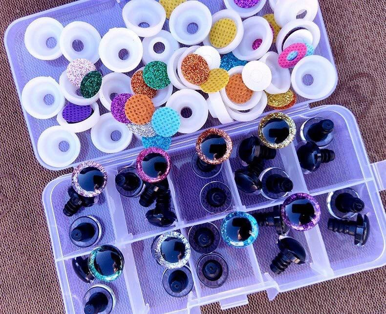 3d Глаза для игрушек 14 мм цветные винтовые с фиксатором 30 шт. Киев - изображение 6