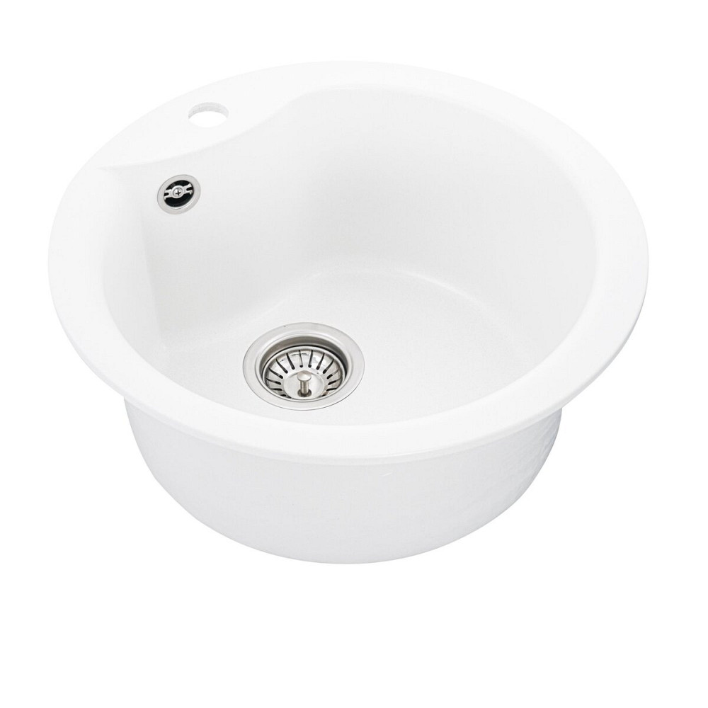 VALESO Гранітна мийка для кухні VALESO TURAS 480 матова Білосніжна Київ - фото 3