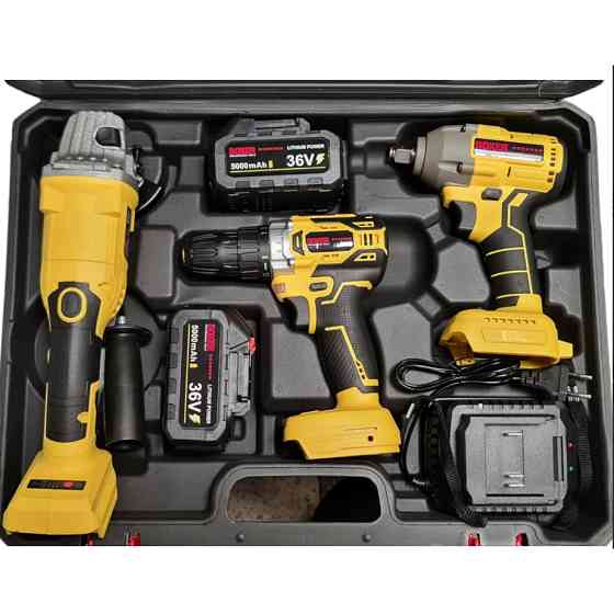 Набір гайковерт шуруповерт болгарка 25 В Boxer BX-189 набір акумуляторного інструменту OX-45 Львів