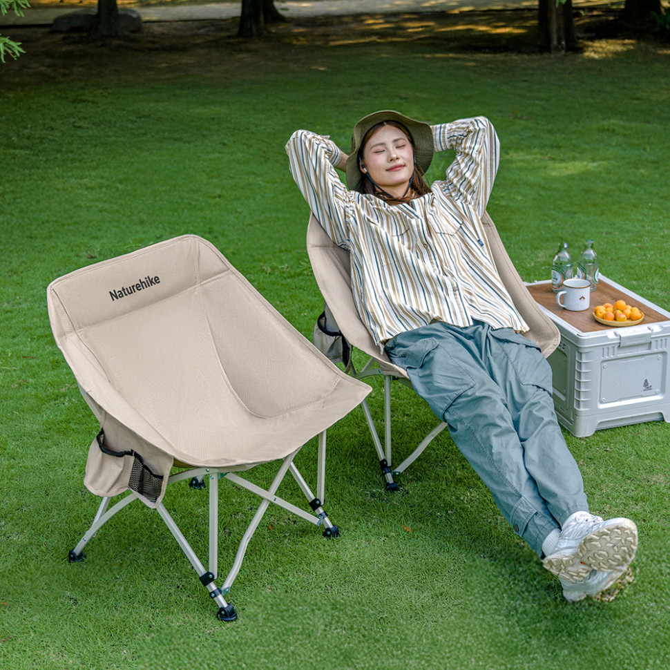 Стілець складаний Naturehike Stellaluna T04 CNK2550JJ022, вуглецева сталь, чорний Київ - фото 5