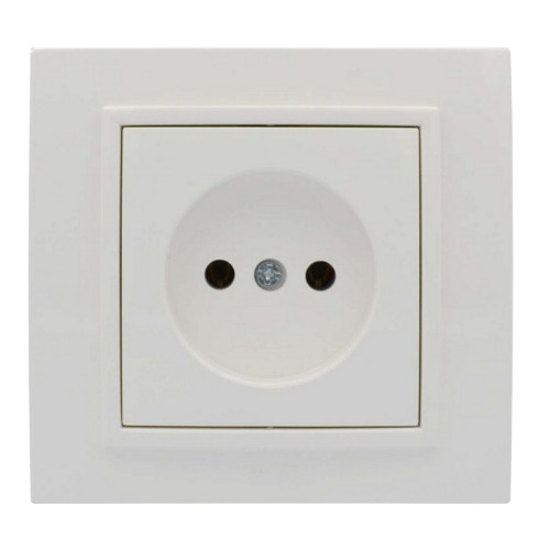 ZENA білий Розетка внутрішня 1-а без заземлення Ел-Би Житомир - изображение 1