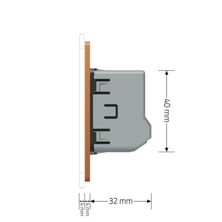 LIVOLO Розумний сенсорний диммер Livolo золотий ZigBee (VL-C7FC1D2Z-2GAP) Коломия - фото 3
